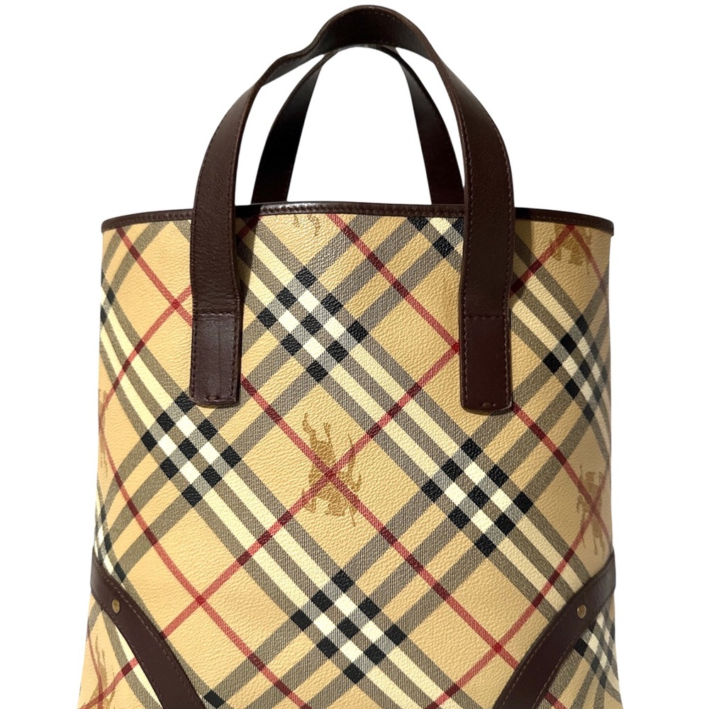 Authentic Burberry Beige and Brown Nova Check Handbag